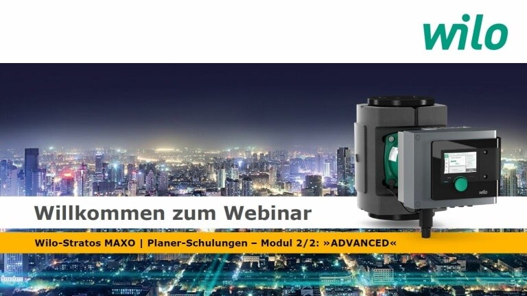 Vorschaubild Planer-Webinar Wilo-Stratos MAXO Advanced