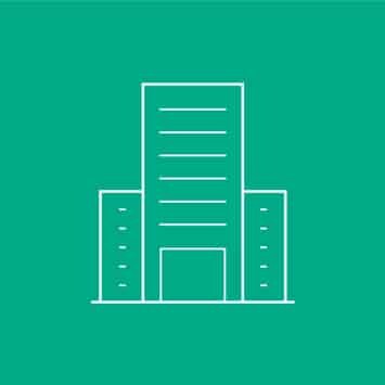 Commercial & Institution Icon Icon für eine einzelne Zone innerhalb der Smart Urban Areas