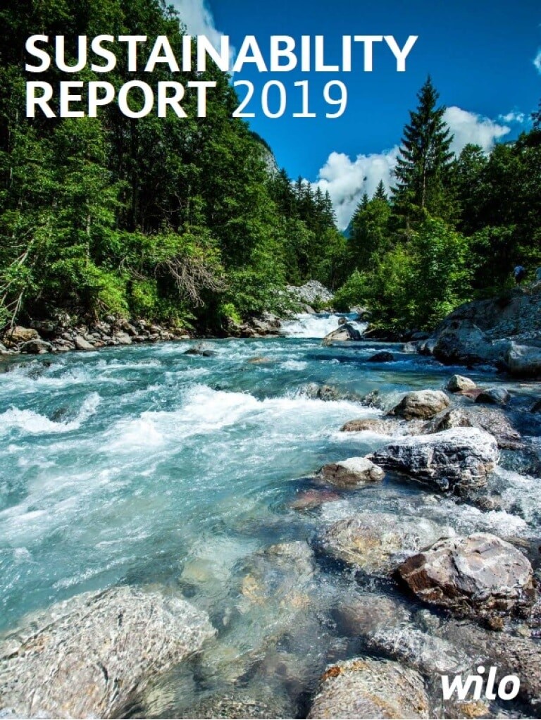 Couverture du Rapport Développement Durable 2019Wilo