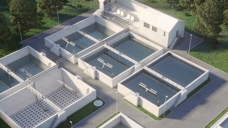 Total overview of a SBR-waste water treatment plant