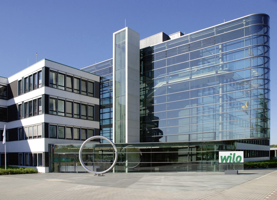 WILO SE - Haupteingang am Hauptsitz in Dortmund, Deutschland