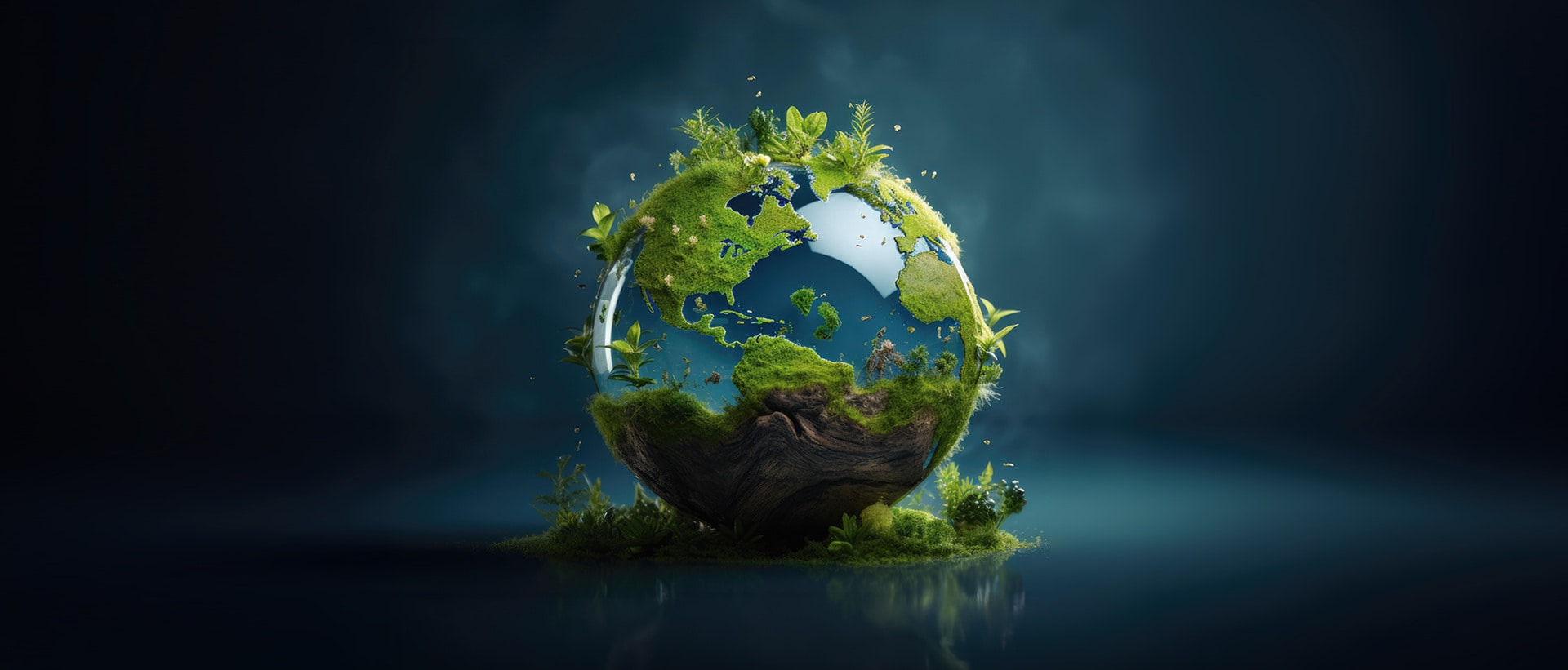 Titel Nachhaltigkeitsbericht 2023, Natur Erde - mehr Hintergrund