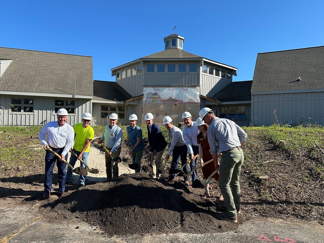 Riveredge Board members and the CG Schmidt team, who are in charge of the construction.