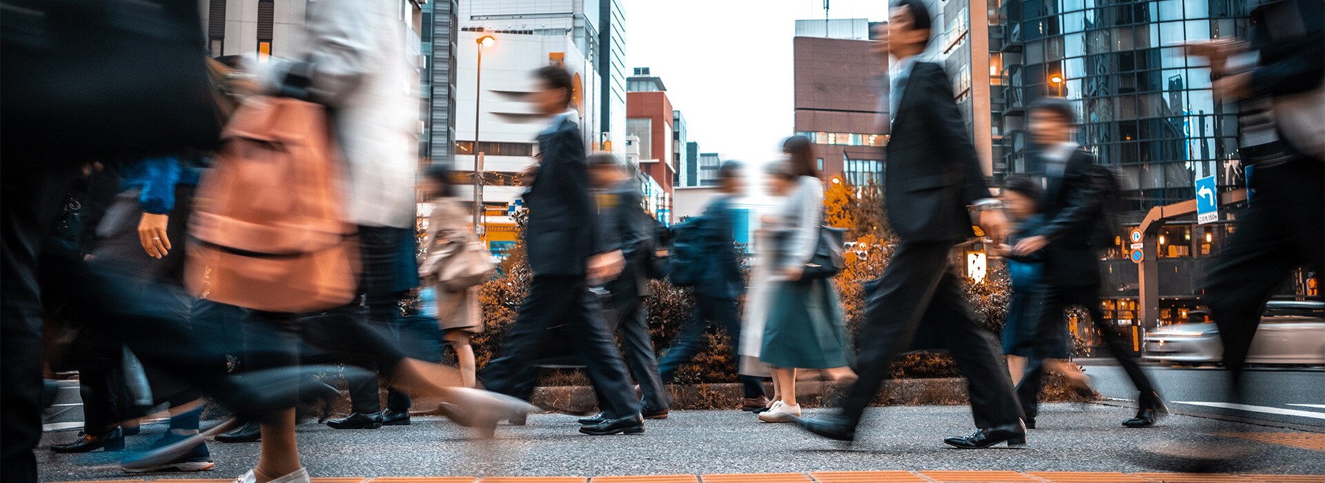 A full city with people