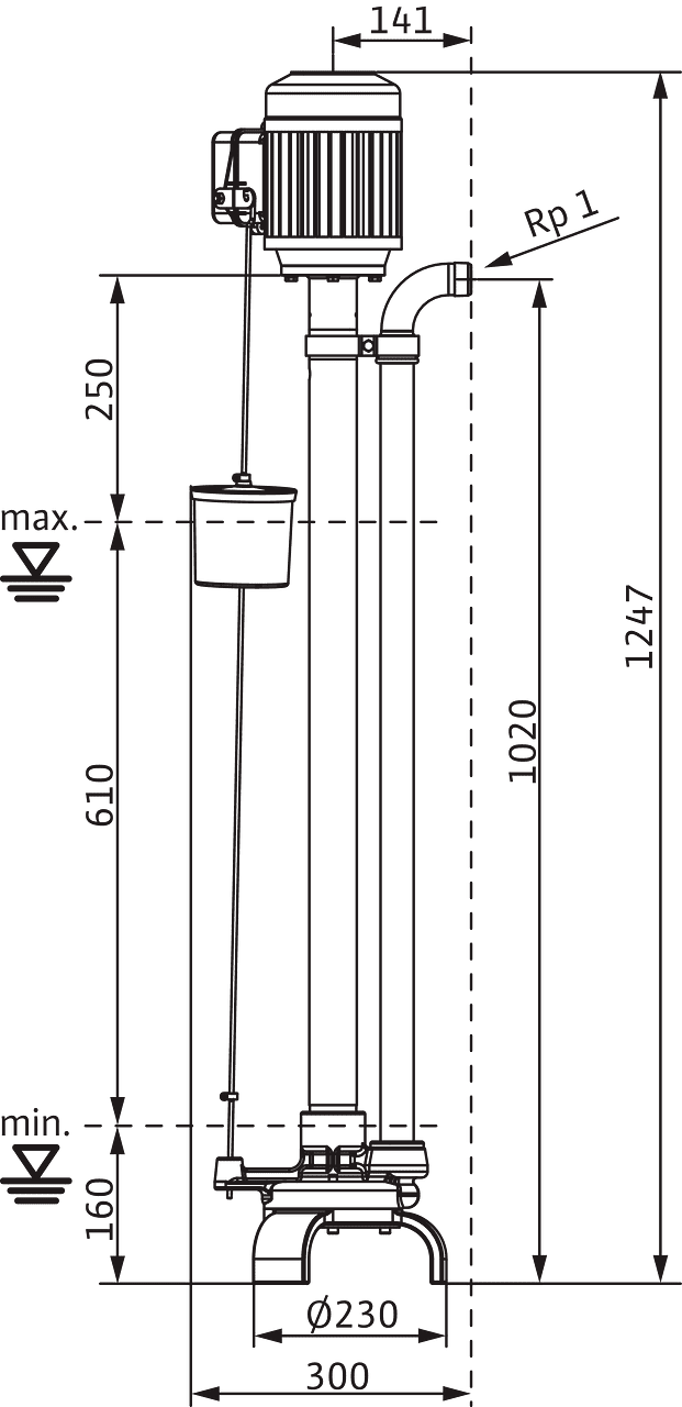 Wilo-Drain VC 32/10 (1~230 V)
