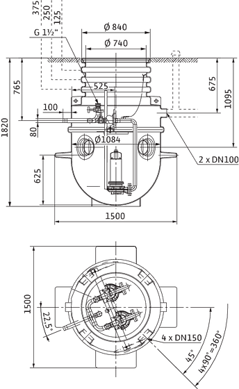 DrainLift WS 1100E/TP 80, PRO V06