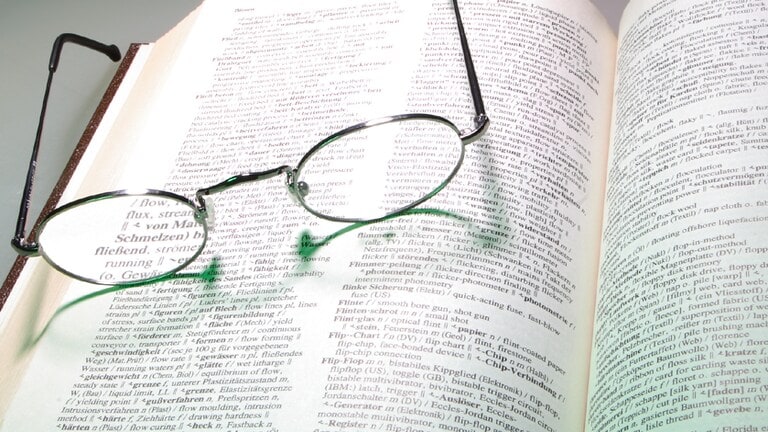 Glasses on a book