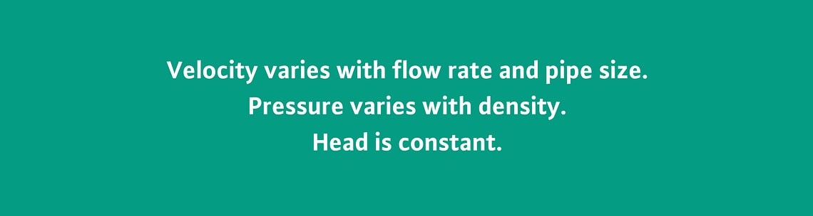 why pumps are rated for head and not pressure