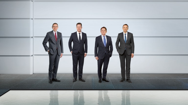 Georg Weber (CTO), Oliver Hermes (CEO), Mathias Weyers (CFO), Carsten Krumm (COO) (from left)