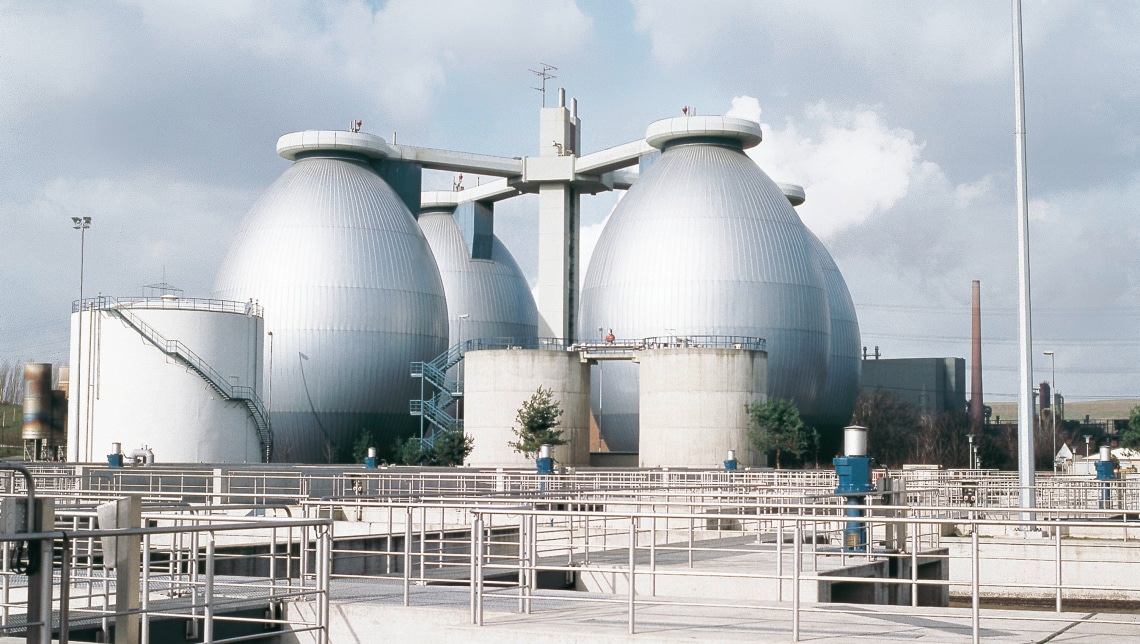 Digester at wastewater treatment plant