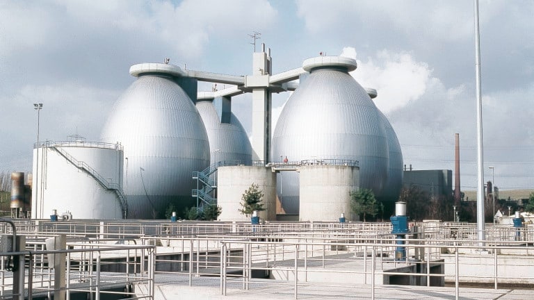 Digester at wastewater treatment plant