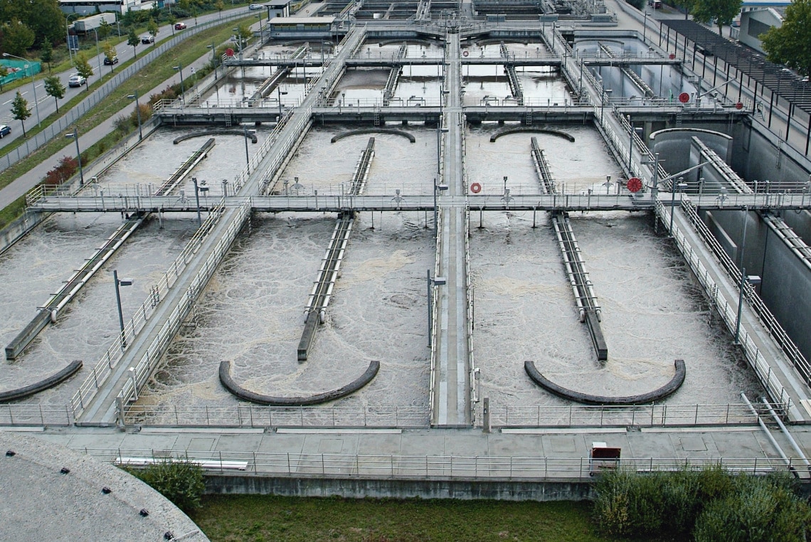 Wastewater treatment plant, Heilbronn, Germany