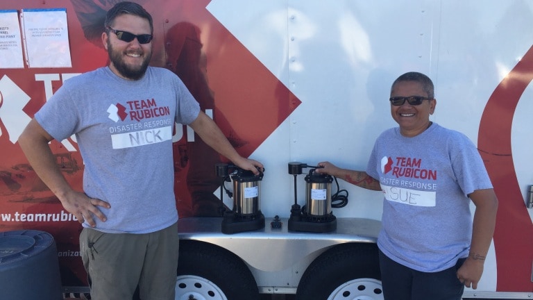 Pumps Disaster Response Team Rubicon Toolbank Donation