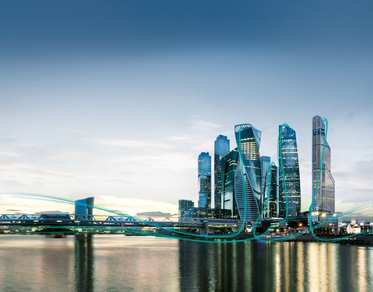 Moskau - Skyline - ISH 2019 Key visual Gebäudeansatz