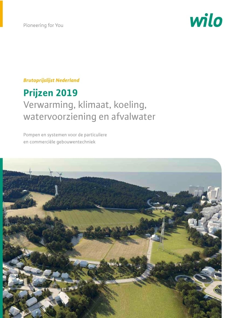 The cover of the Dutch catalogue 2019 with prices