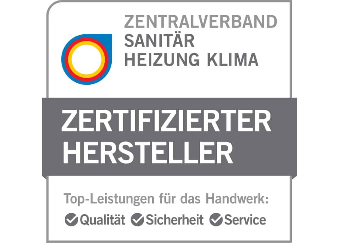 Logo ZVSHK Qualitätszeichen mit Zusatz - Farbe