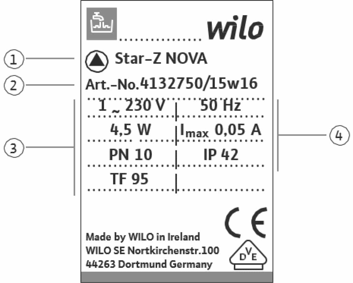 Wilo Star-Z 25/2 EM, 4029062 Trinkwasserzirkulationspumpe