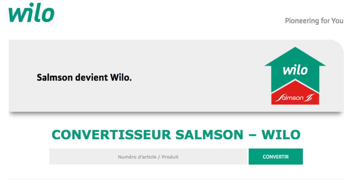Convertisseur Salmson - Wilo