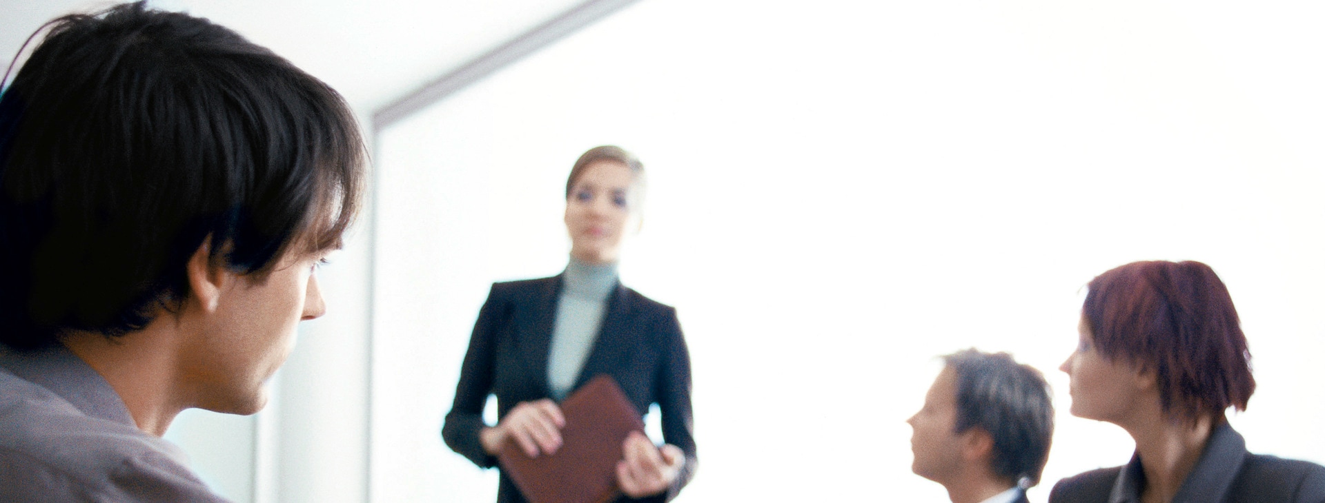 Four office workers
