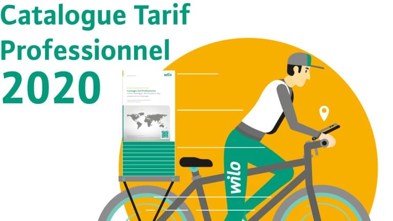 Cycliste livrant le catalogue en ligne 2020