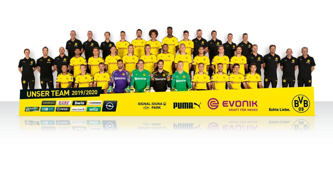 Aktuelle Mannschaft von Borussia Dortmund in der Saison 2019/2020