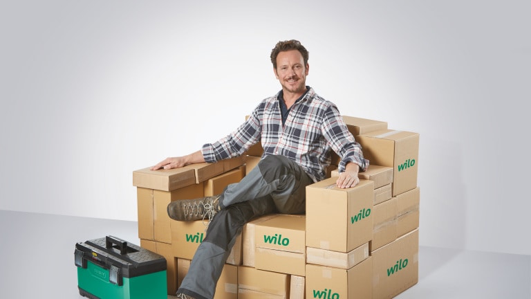 Man on Boxes