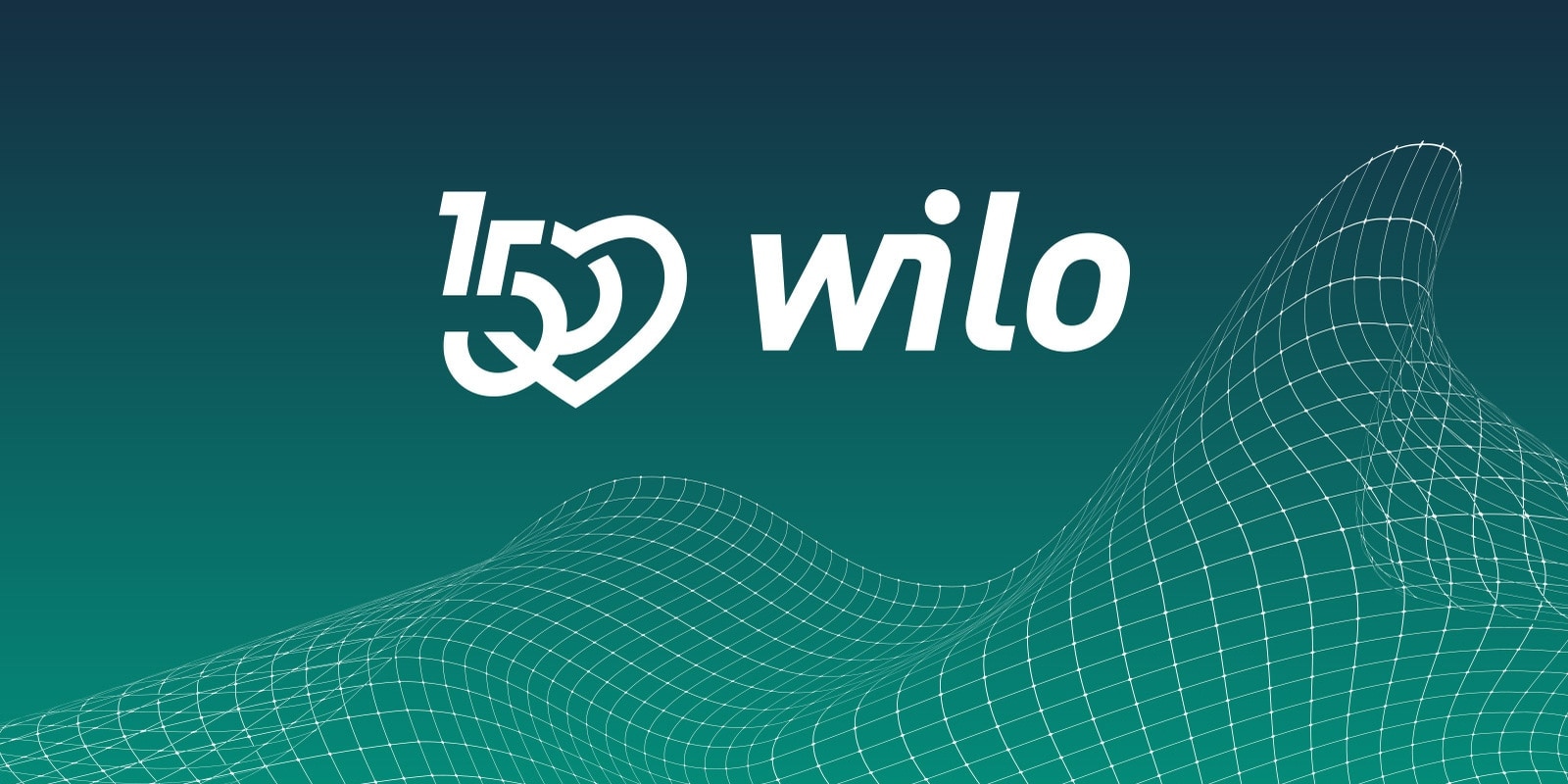 Bannière des 150 ans du groupe Wilo
