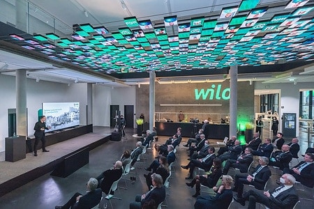 Company kick-off event in the Pioneer Cube at the Wilopark, Dortmund