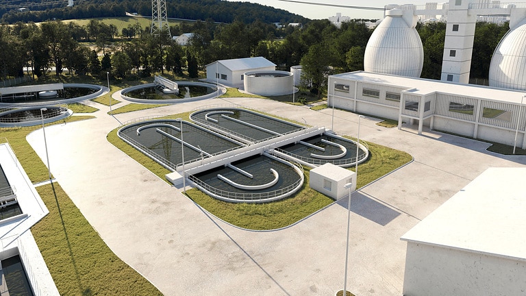 Biological treatment with circulation tank