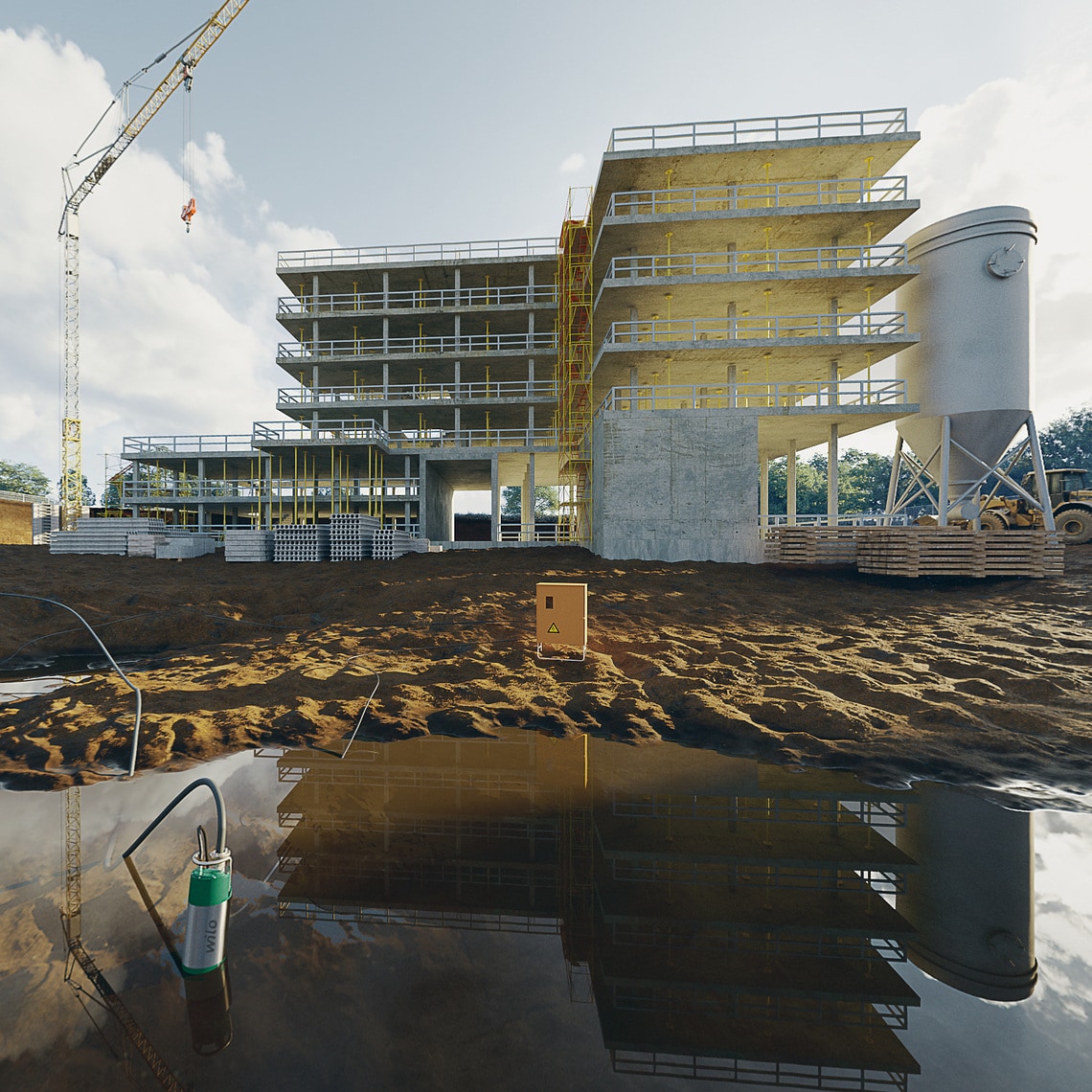 Construction Site in Wilo-World - Entwässerung und Hochwasserschutz - Detailansicht - Wilo-Padus PRO