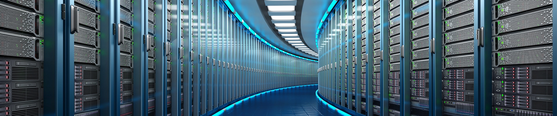 Modern datacenter. Cloud computing. 3d rendering