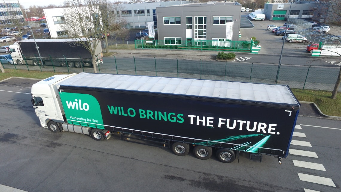 Messe-LKW - Wilo brings the future