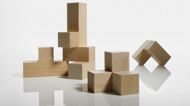 Wooden puzzle blocks