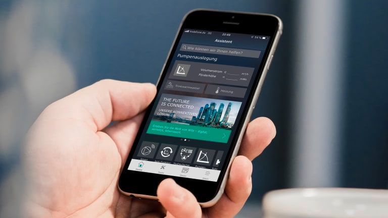 Eenvoudig een vervangen centrifugaalpomp vinden met de Assistant App van Wilo