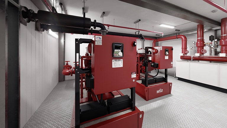 Löschwasserversorgung in Gebäuden