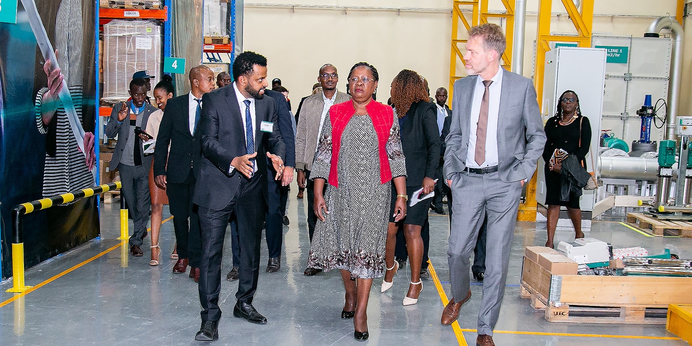 Hon. Alice Wahome (center), Cabinet Secretary Ministry of Water and Sanitation visits Wilo’s Kenya Hub. Source: WILO SE