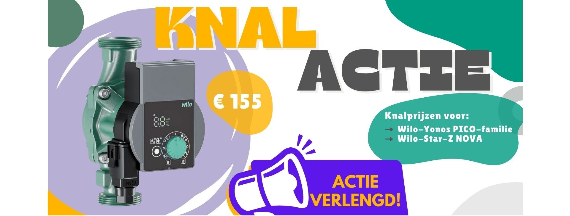 Knal actie banner homepage