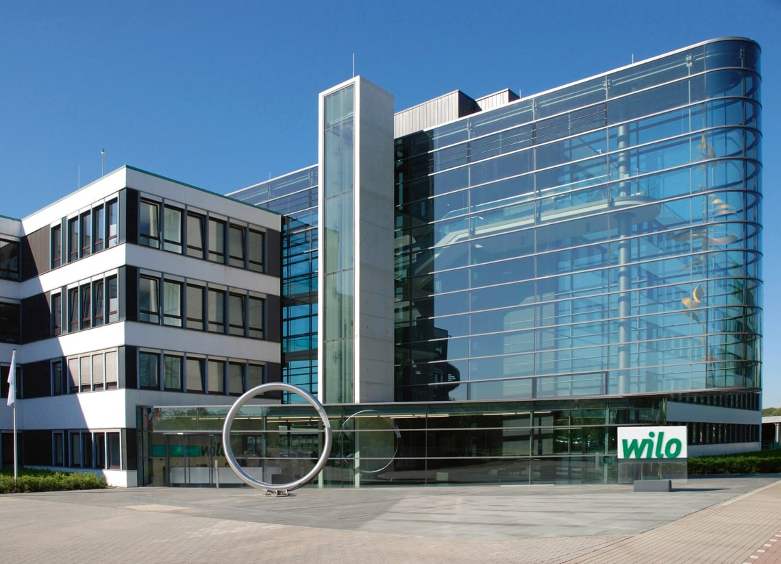 WILO SE - Haupteingang am Hauptsitz in Dortmund, Deutschland