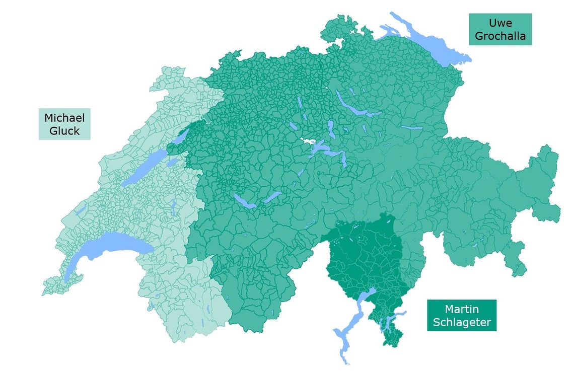 Map of Switzerland - Industrie