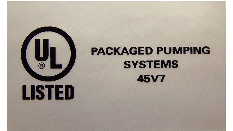 Certificat UL PackageLabel Plad