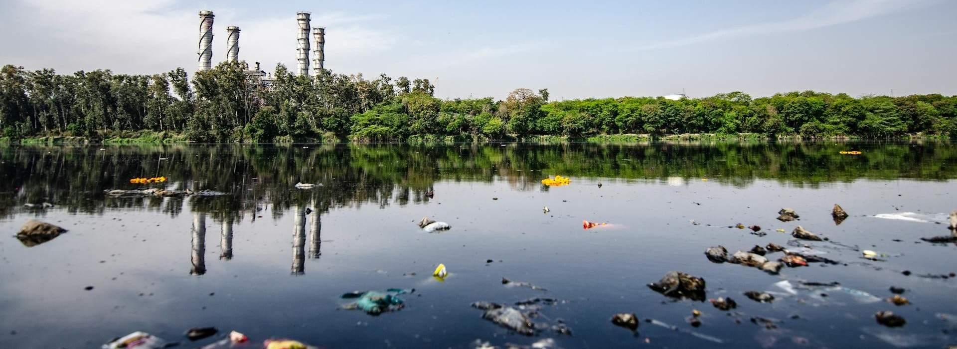 Polluted river