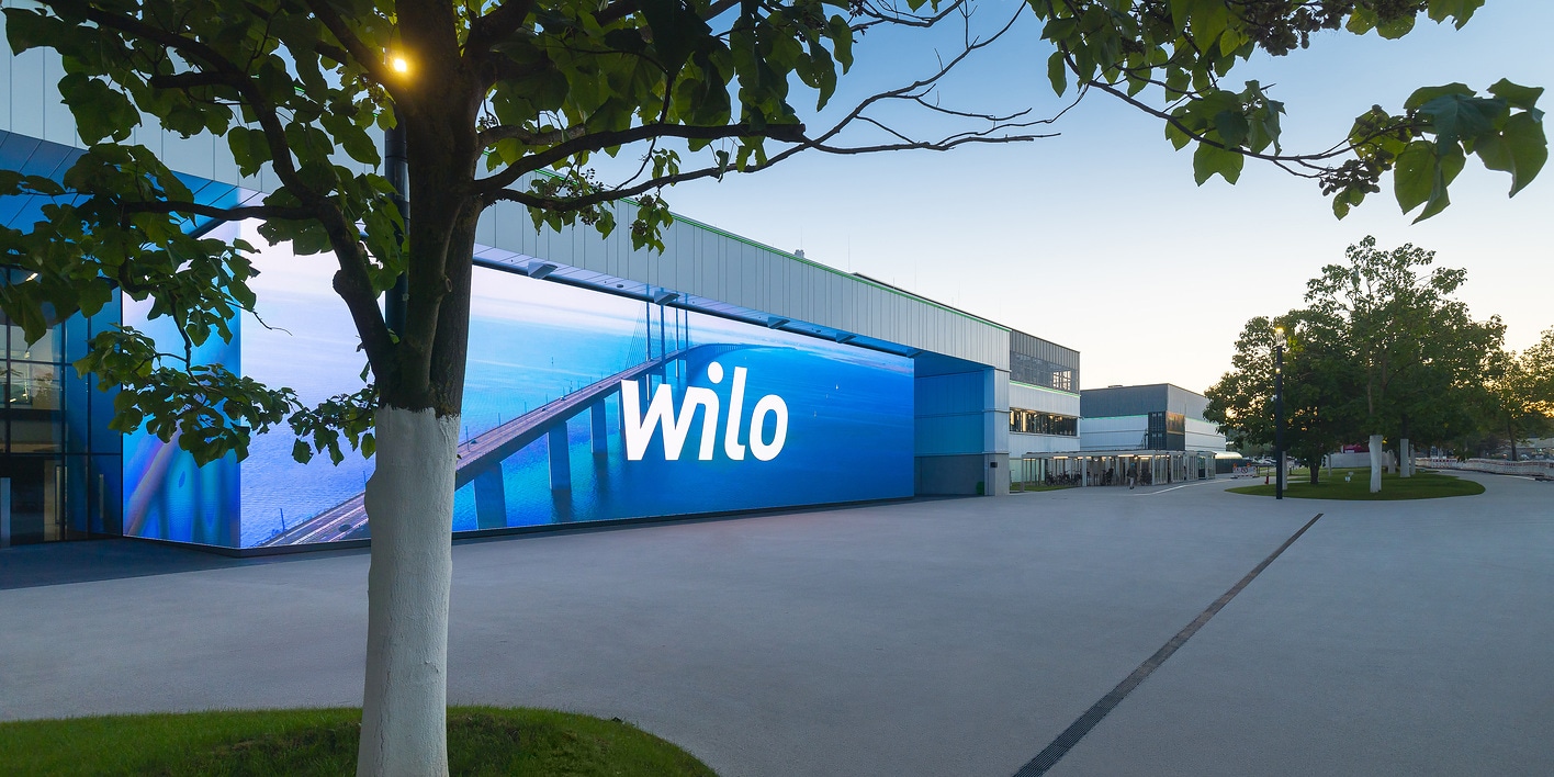 The Wilo Group – here a view of the Smart Factory at the Group headquarters, the Wilopark in Dortmund – is joining the “Business Leaders’ Open Call to Accelerate Action on Water”. Image: WILO SE