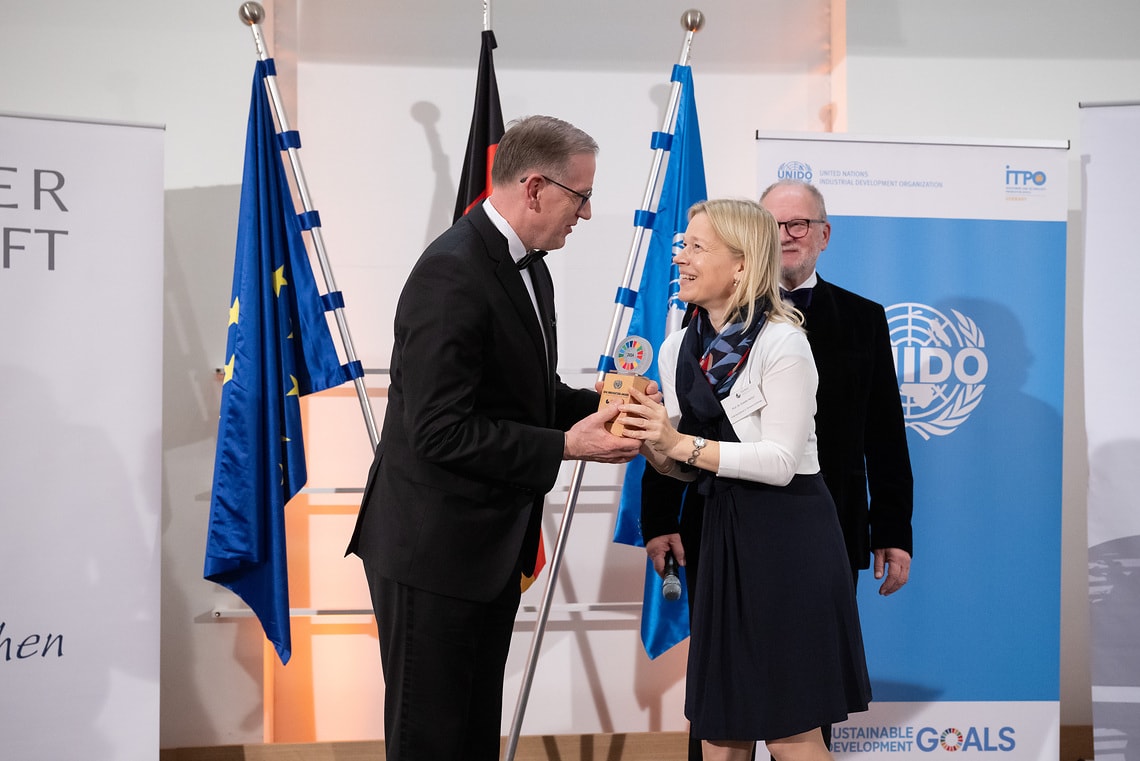 Georg Weber bei der SDG Innovation Award Vergabe in München