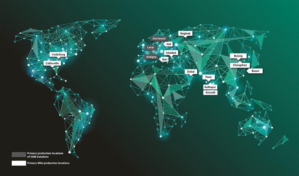 World map FR production facilities