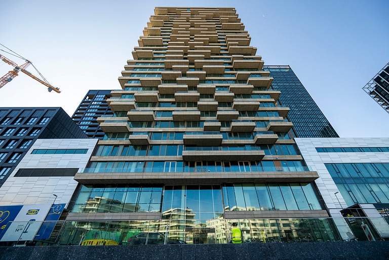 Pictures and video made for reference project Y-Towers Amsterdam.
