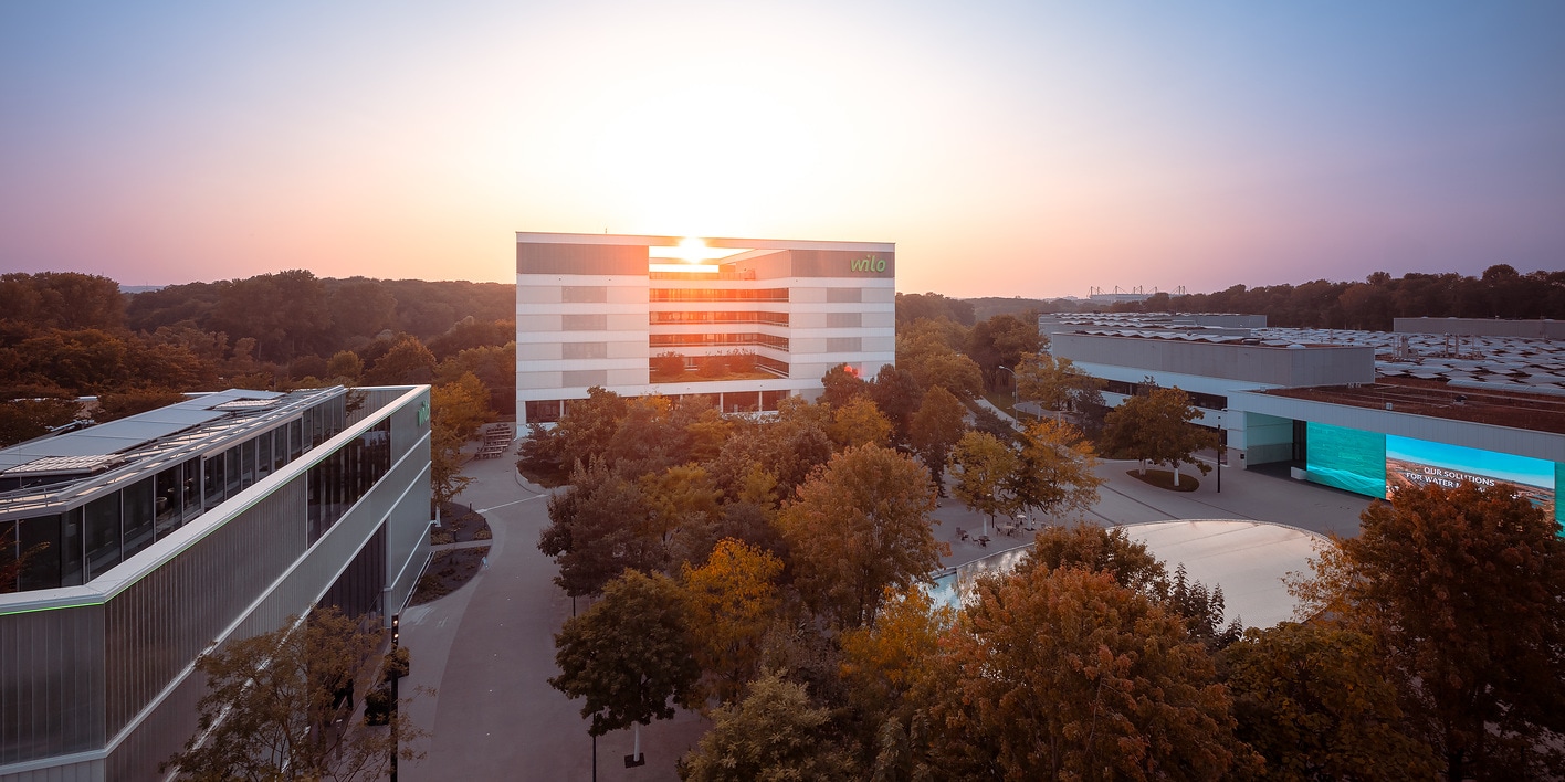 Wilopark in Dortmund is the headquarters of the multinational Wilo Group. The water technology group includes around 90 production and sales companies located in over 50 countries around the world.