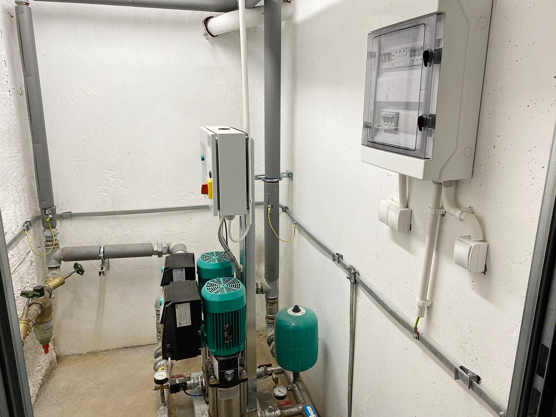 Zestaw pompowy Wilo COR-2 Helix VE 604 ECe do instalacji wody bytowejw budynku wielorodzinnym w Lublinie