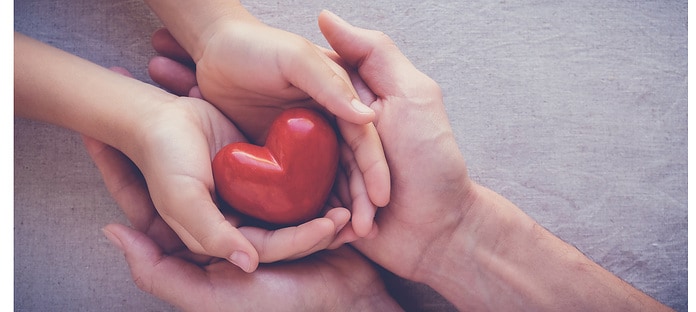 Health care, love and family concept