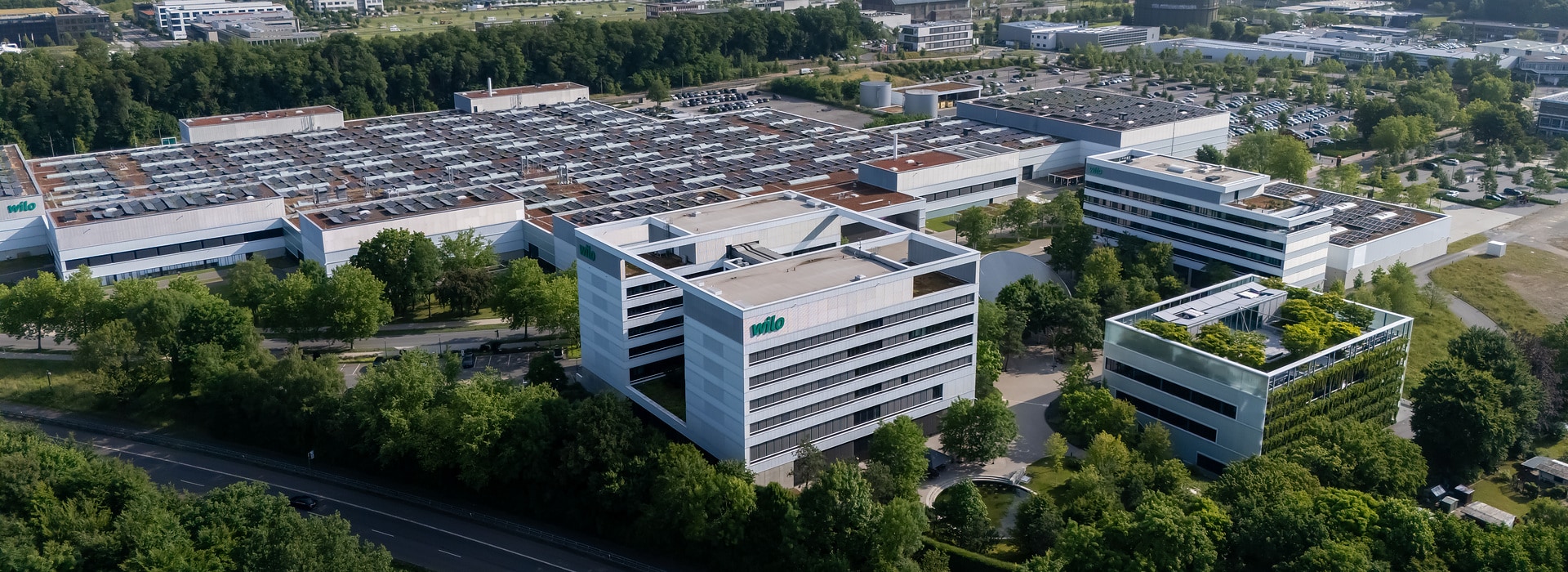 der wilopark in dortmund aus drohnen perspektive