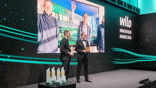 The Wilo Innovation Award is a hybrid event in the Networking Cube at the Wilopark